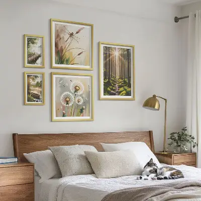 Framed photo set Forest landscapes nature peace