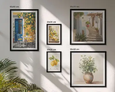 Gallery wall Citrus style inspirations