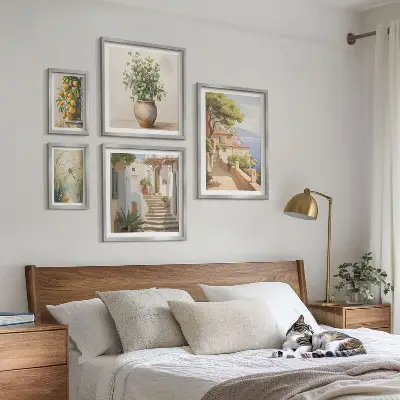 Framed photo set Stylish views of seaside towns