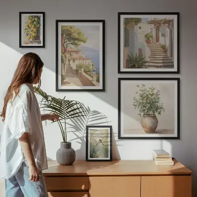 Framed photo set Stylish views of seaside towns