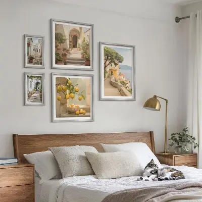 Framed photo set Charming streets of seafood