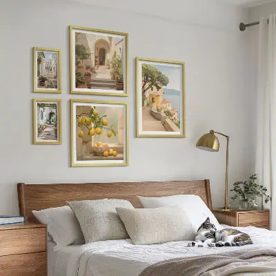 Framed photo set Charming streets of seafood