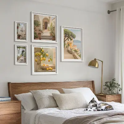 Framed photo set Charming streets of seafood
