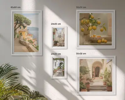 Framed photo set Charming streets of seafood