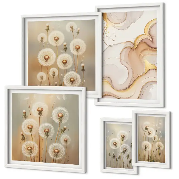 Gallery wall Floral motifs of delicate nature