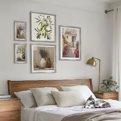 Gallery wall Stylish interiors flowers fruits