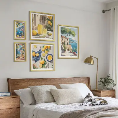 Framed photo set Lemons with a picturesque view