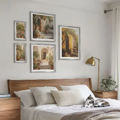 Gallery wall Charming orange streets