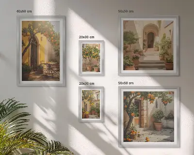 Gallery wall Charming orange streets