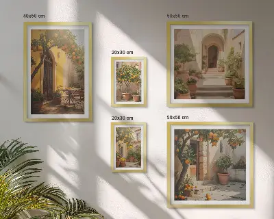 Gallery wall Charming orange streets