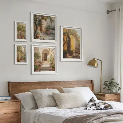Gallery wall Charming orange streets
