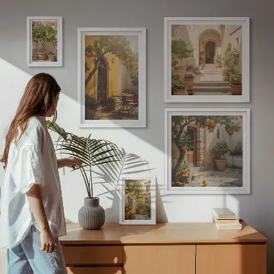 Gallery wall Charming orange streets