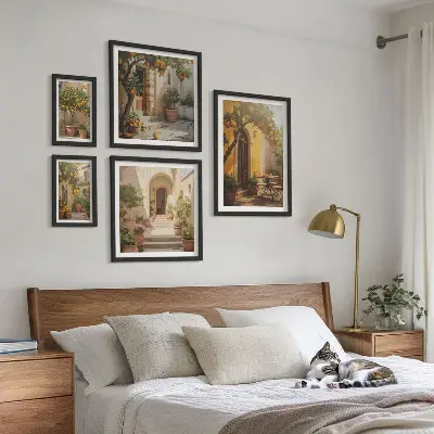 Gallery wall Charming orange streets