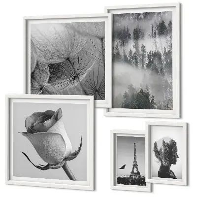Gallery wall Black and white nature city
