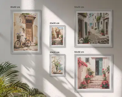Gallery wall Charming streets with a bicycle