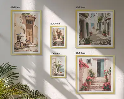 Gallery wall Charming streets with a bicycle