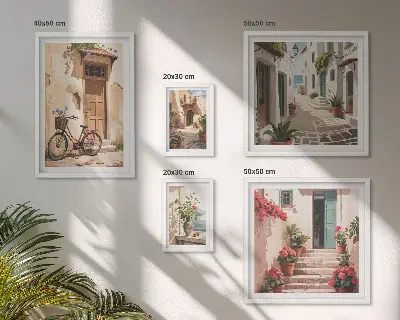 Gallery wall Charming streets with a bicycle