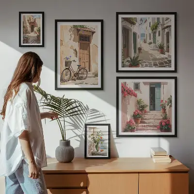 Gallery wall Charming streets with a bicycle