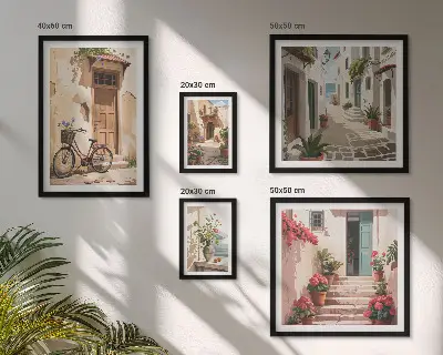 Gallery wall Charming streets with a bicycle