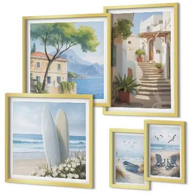 Framed photo set Stylish seaside views