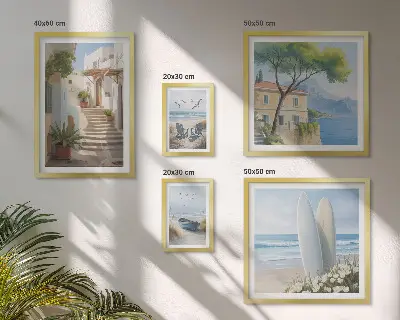 Framed photo set Stylish seaside views