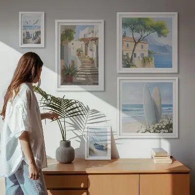 Framed photo set Stylish seaside views