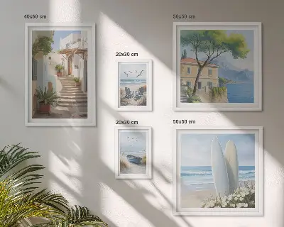 Framed photo set Stylish seaside views
