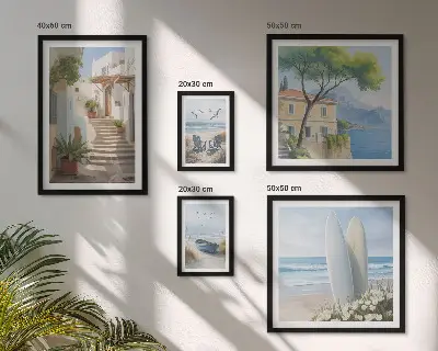 Framed photo set Stylish seaside views