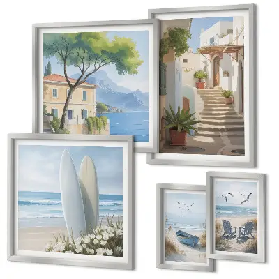 Framed photo set Stylish seaside views