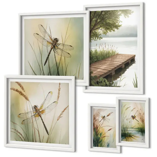 Gallery wall Peaceful landscapes of dragonflies