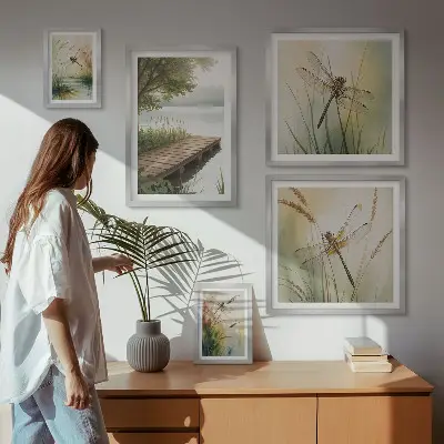 Gallery wall Peaceful landscapes of dragonflies