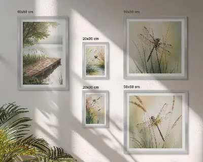 Gallery wall Peaceful landscapes of dragonflies