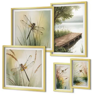 Gallery wall Peaceful landscapes of dragonflies