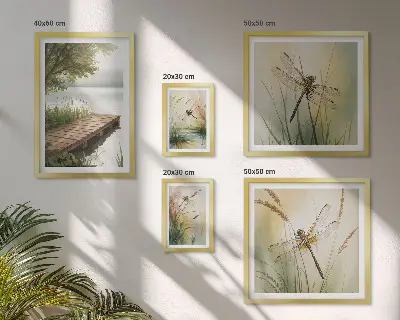 Gallery wall Peaceful landscapes of dragonflies