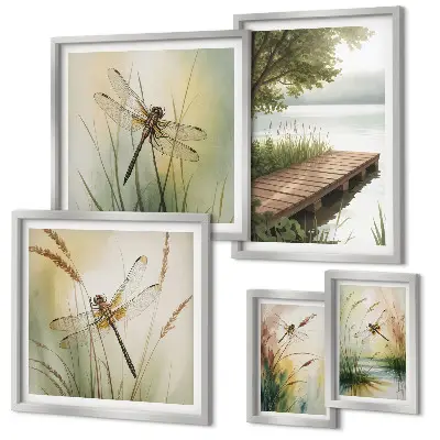 Gallery wall Peaceful landscapes of dragonflies