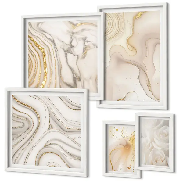 Gallery wall Abstract beige compositions