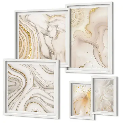 Gallery wall Abstract beige compositions