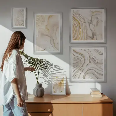 Gallery wall Abstract beige compositions
