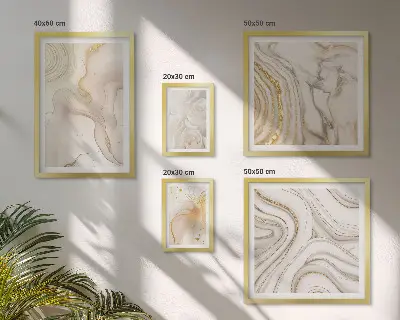 Gallery wall Abstract beige compositions