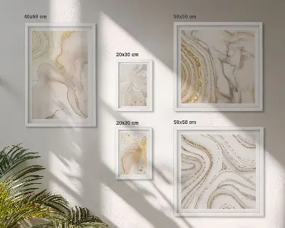 Gallery wall Abstract beige compositions