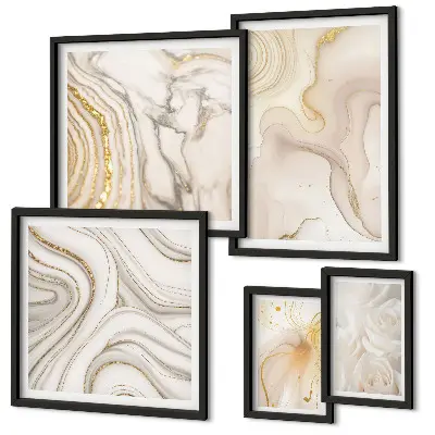 Gallery wall Abstract beige compositions