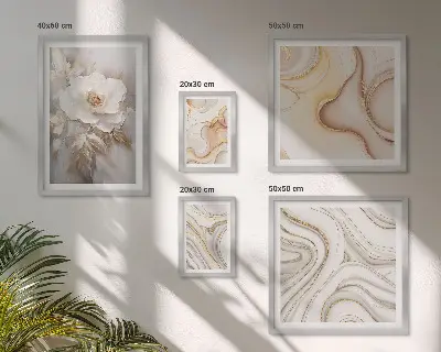 Gallery wall Floral motifs abstract elegance