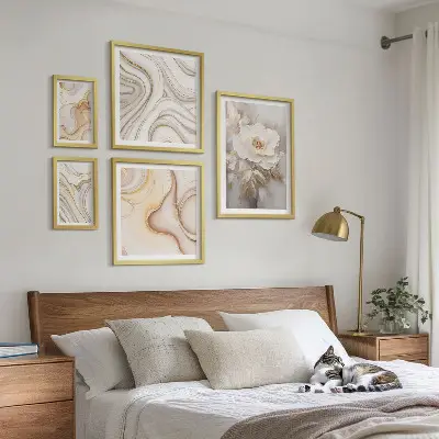 Gallery wall Floral motifs abstract elegance