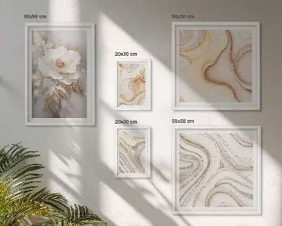 Gallery wall Floral motifs abstract elegance