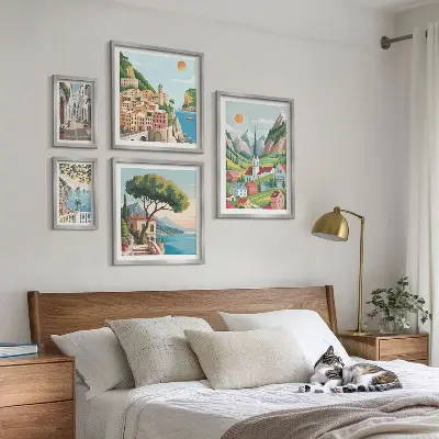 Framed photo set Charming mountains and towns