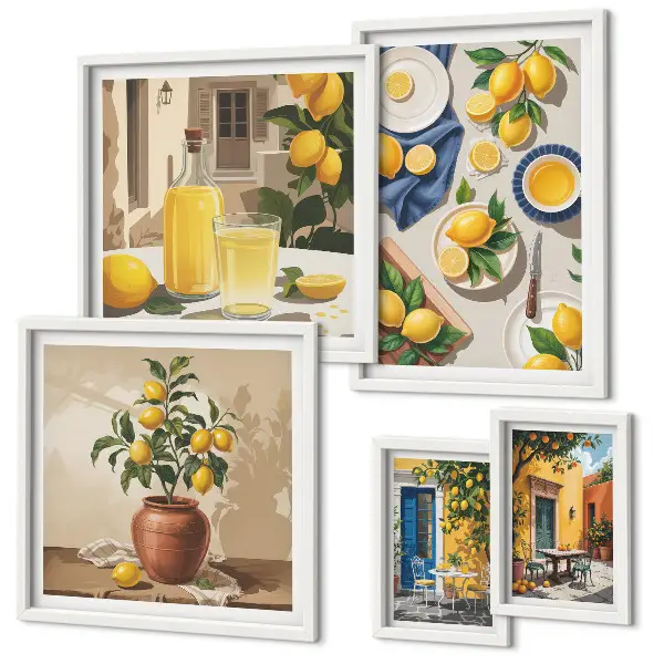Gallery wall Lemon Mediterranean Ideas