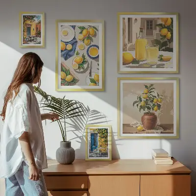 Gallery wall Lemon Mediterranean Ideas