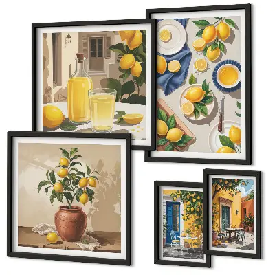 Gallery wall Lemon Mediterranean Ideas