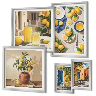 Gallery wall Lemon Mediterranean Ideas