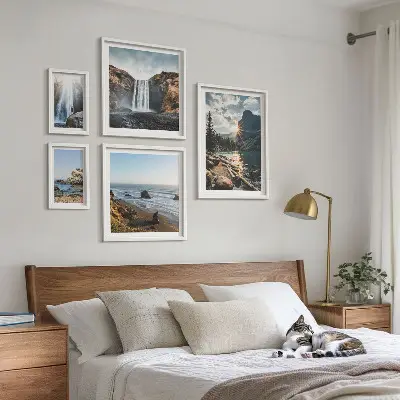 Framed photo set Landscapes waterfalls beaches